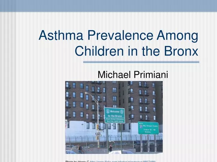 asthma prevalence among children in the bronx