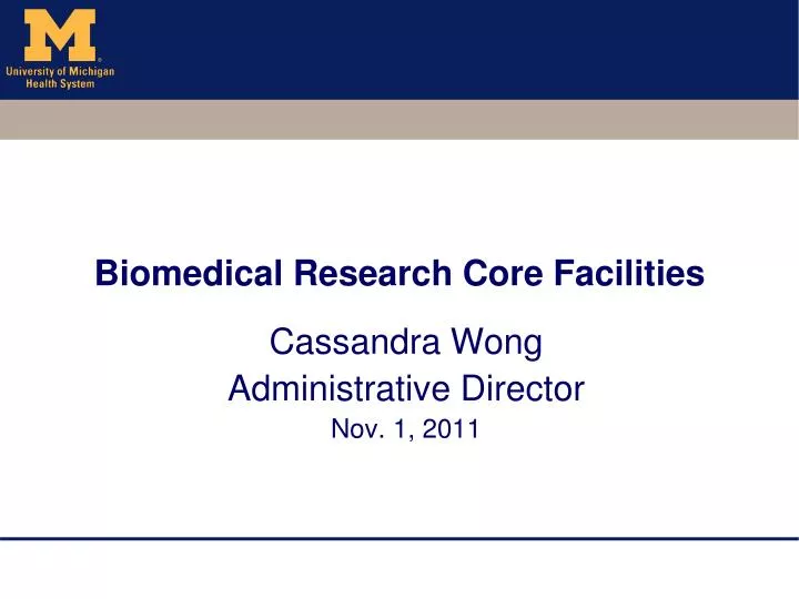 biomedical research core facilities