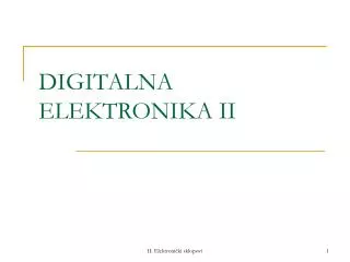 digitalna elektronika ii