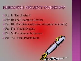 Research PROJECT OVERVIEW