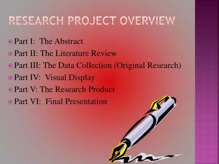 research project overview