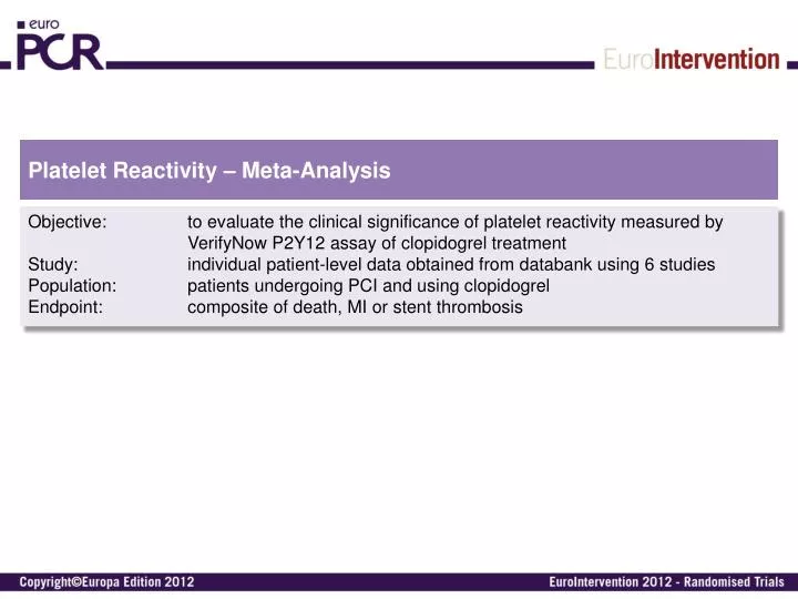 platelet reactivity meta analysis