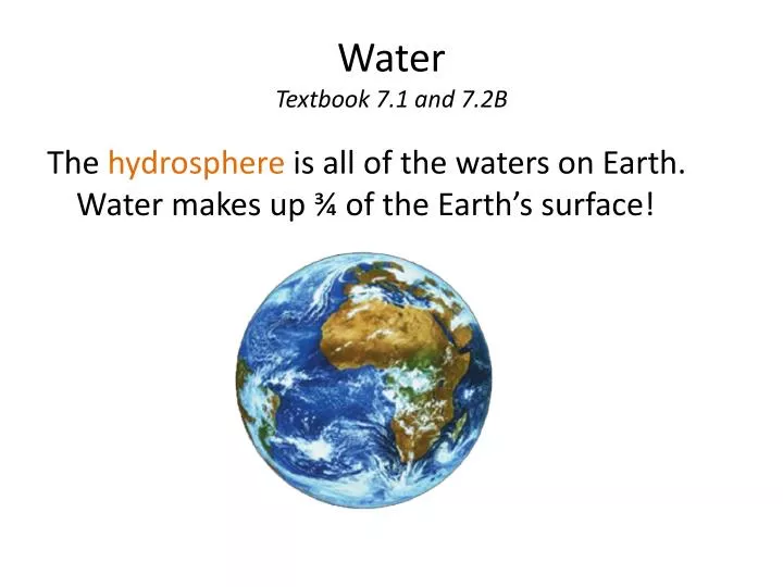water textbook 7 1 and 7 2b