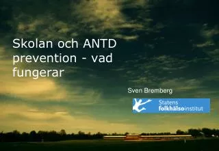 skolan och antd prevention vad fungerar