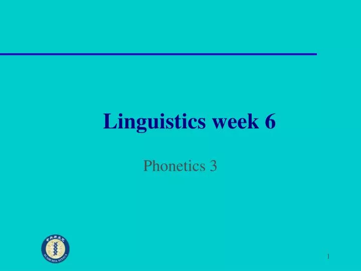 linguistics week 6