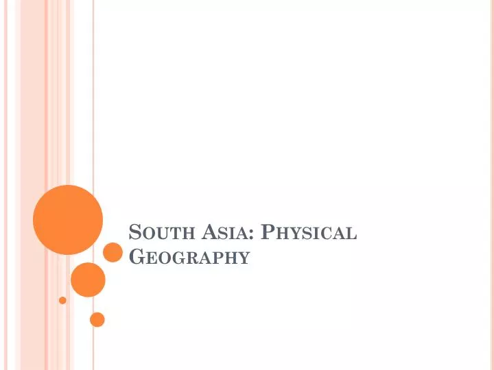 south asia physical geography