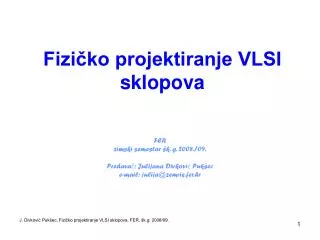 fizi ko projektiranje vlsi sklopova