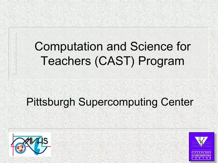 computation and science for teachers cast program
