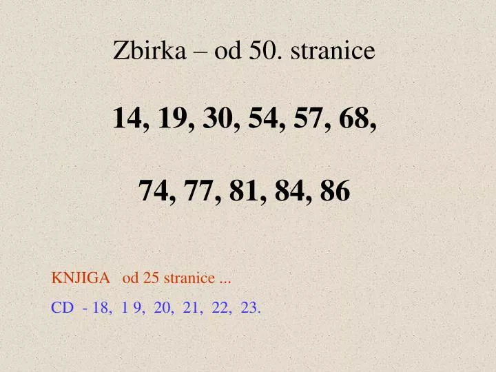 zbirka od 50 stranice 14 19 30 54 57 68 74 77 81 84 86