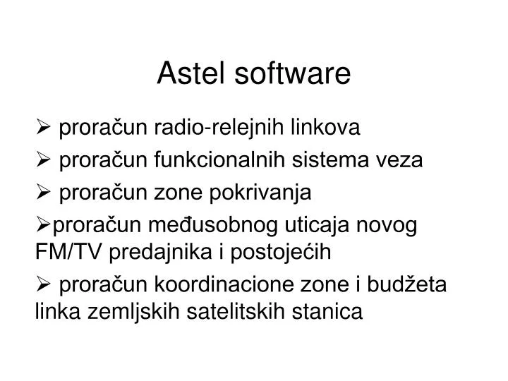 astel software