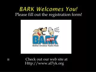 BARK Welcomes You!