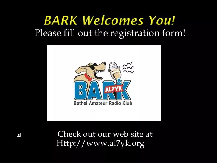 bark welcomes you
