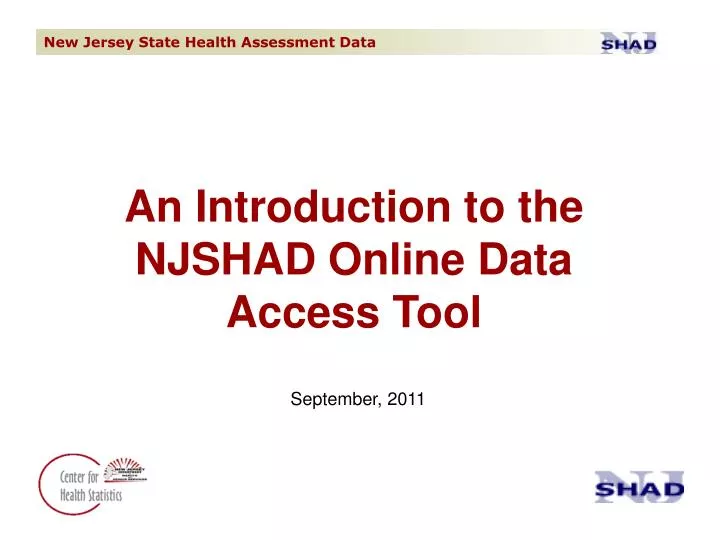 an introduction to the njshad online data access tool