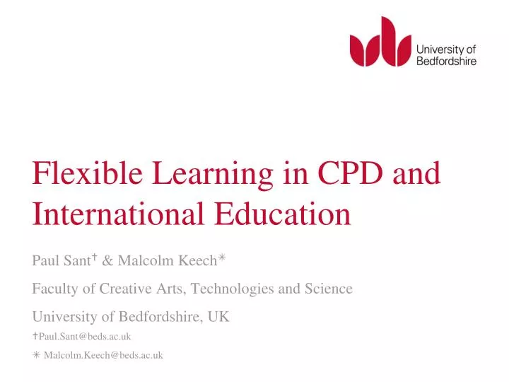 flexible learning in cpd and international education