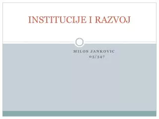 institucije i razvoj