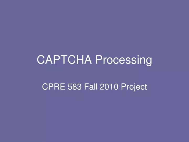 captcha processing