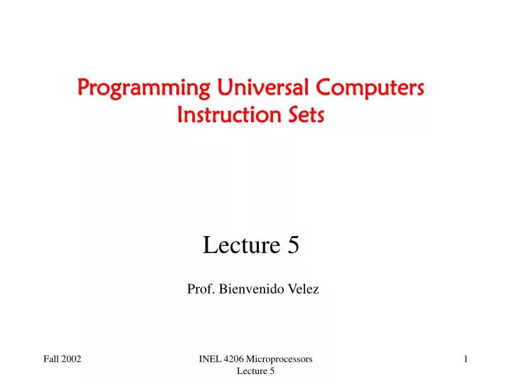 programming universal computers instruction sets