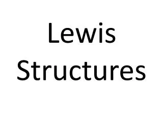 Lewis Structures