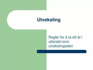 utveksling