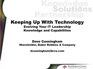 Business Influences Technology Department Services Technology Leadership