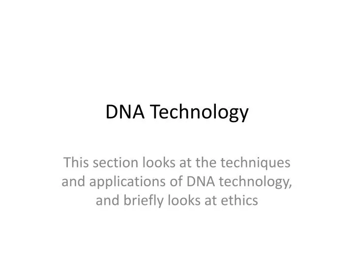 dna technology
