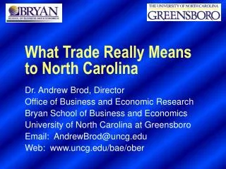 What Trade Really Means to North Carolina