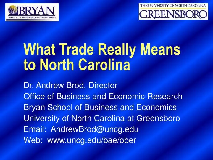 what trade really means to north carolina
