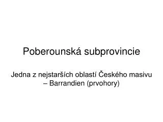 poberounsk subprovincie