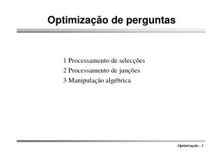 optimiza o de perguntas