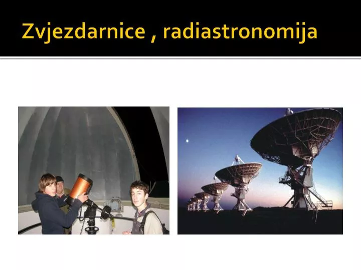zvjezdarnice radiastronomija