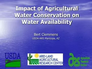 Impact of Agricultural Water Conservation on Water Availability