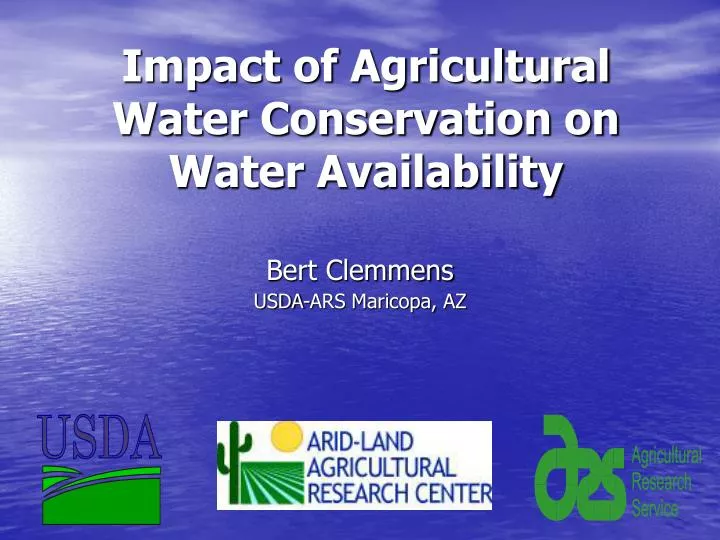 impact of agricultural water conservation on water availability