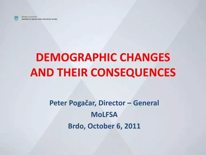 demographic changes and their consequences