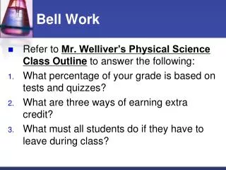 bell work