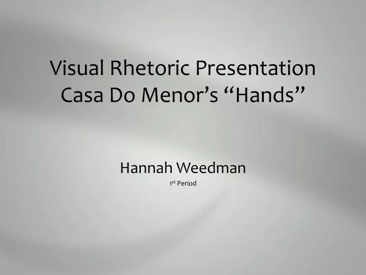 visual rhetoric presentation casa do menor s hands