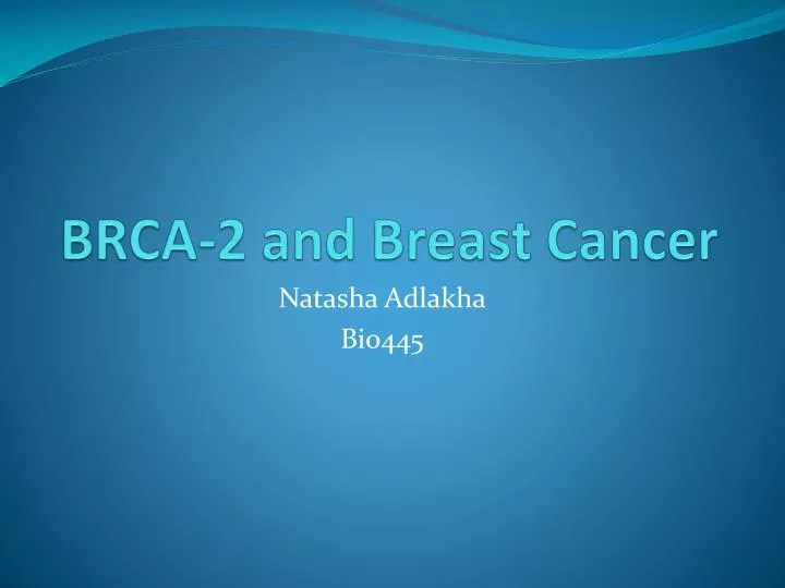 brca 2 and breast cancer