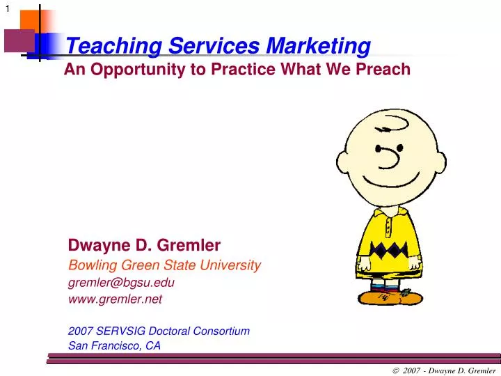 teaching services marketing an opportunity to practice what we preach