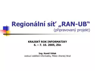 region ln s ran ub p ipravovan projekt