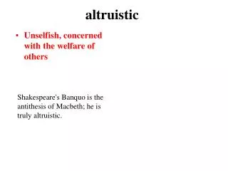 altruistic