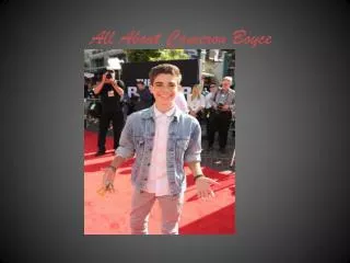 All About Cameron Boyce