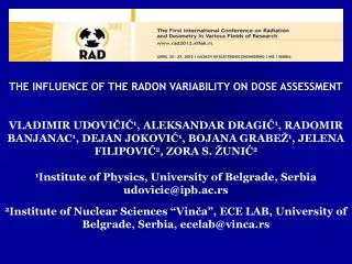 THE INFLUENCE OF THE RADON VARIABILITY ON DOSE ASSESSMENT