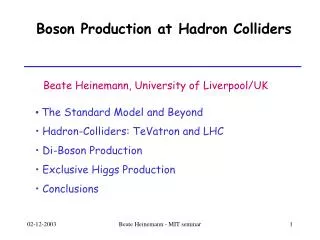 Boson Production at Hadron Colliders