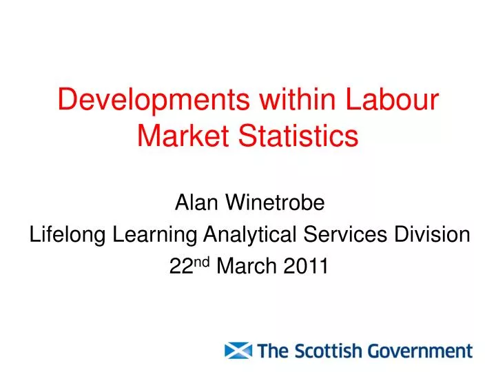 developments within labour market statistics