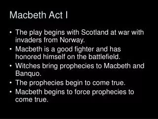 Macbeth Act I