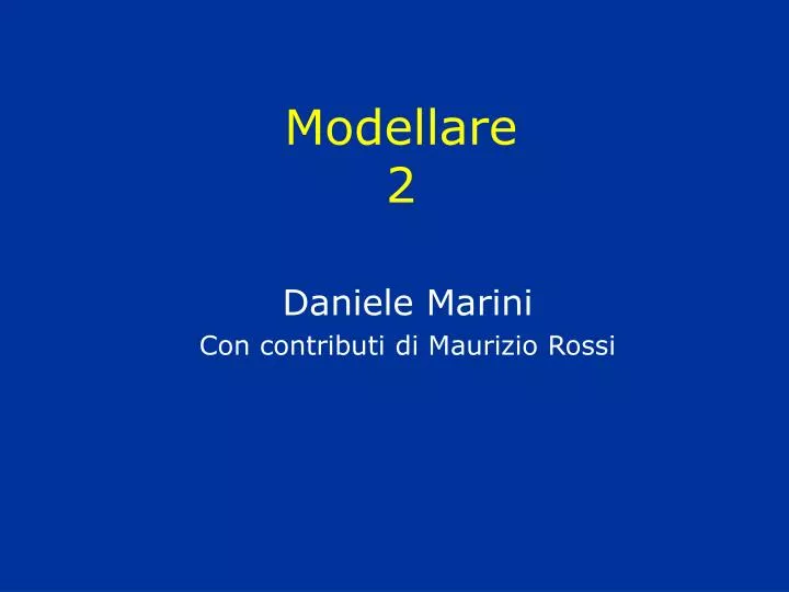 modellare 2