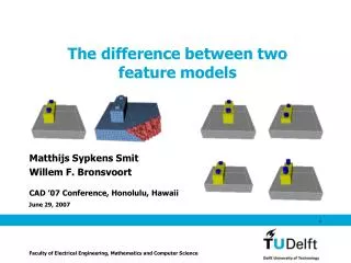 The difference between two feature models