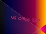 MS Office 2007 - slide 1