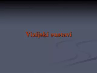 vizijski sustavi