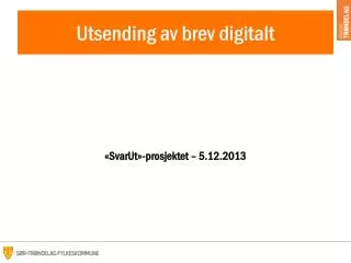 utsending av brev digitalt