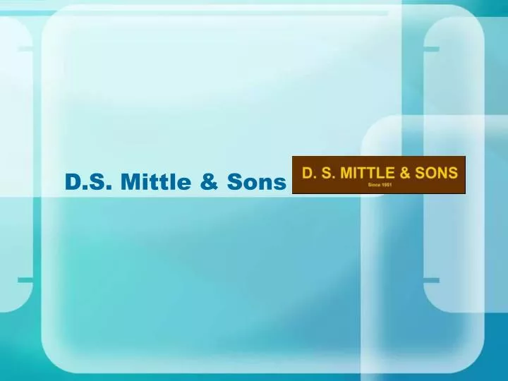 d s mittle sons